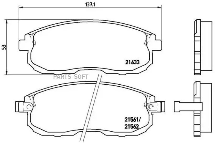 

Тормозные колодки brembo P56021