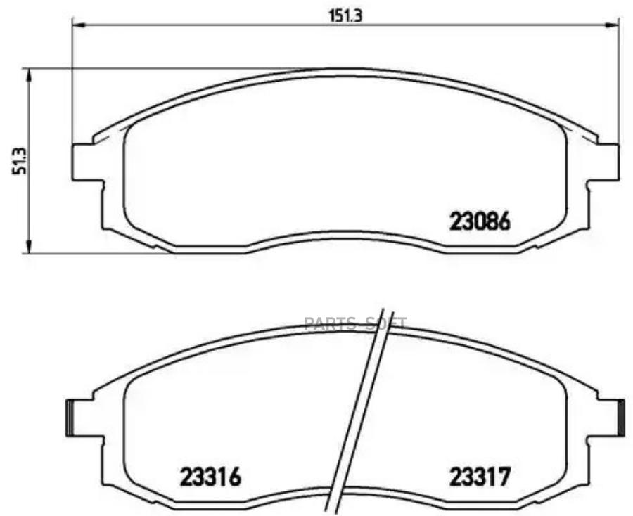 

Тормозные колодки brembo P54037