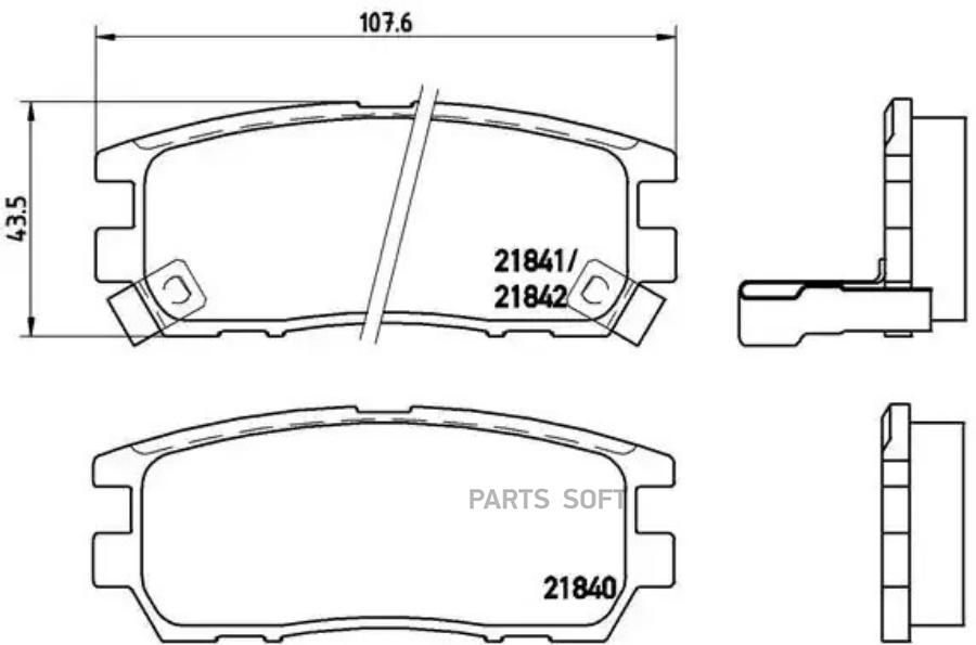 

Тормозные колодки brembo P54018