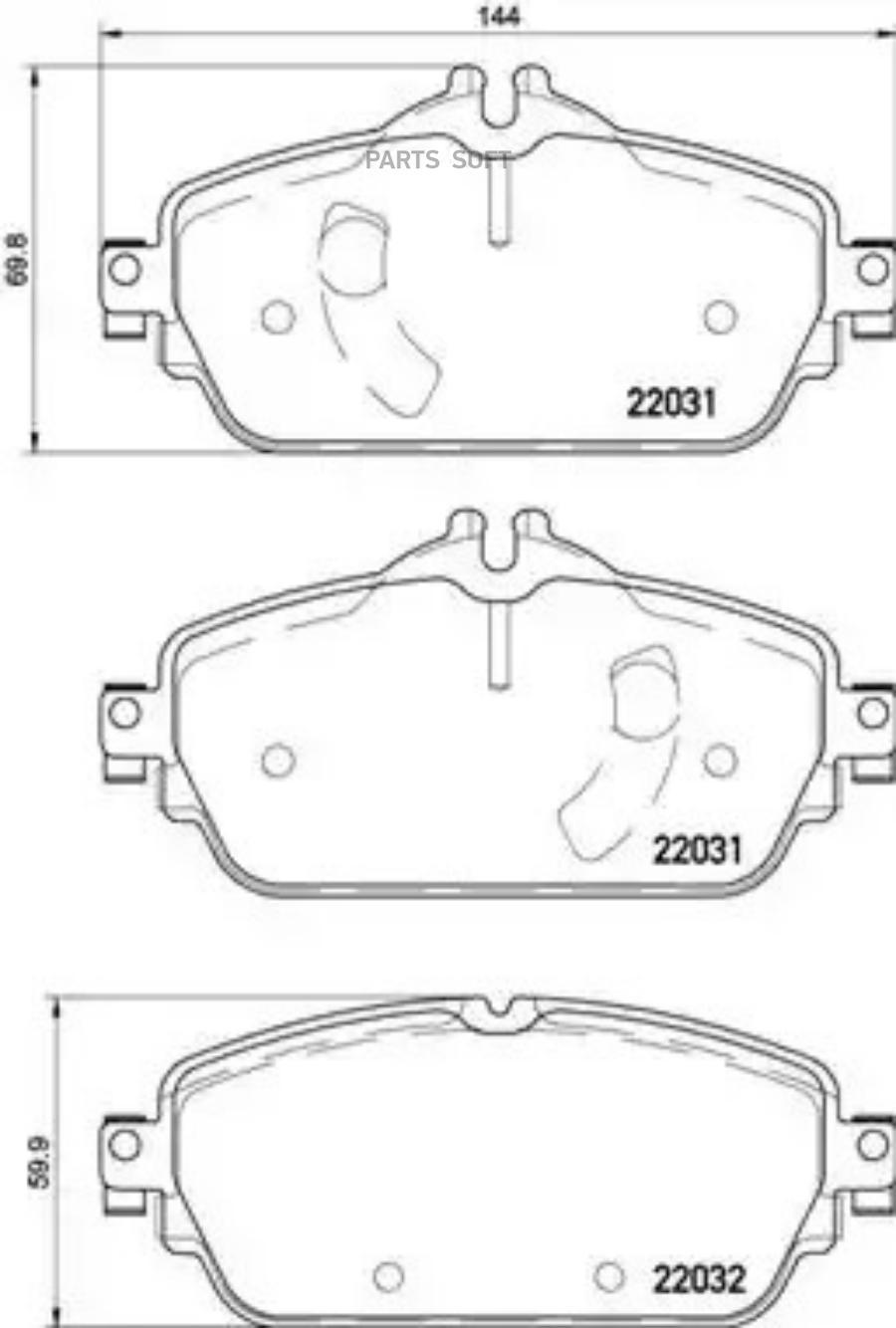 

Тормозные колодки brembo P50119