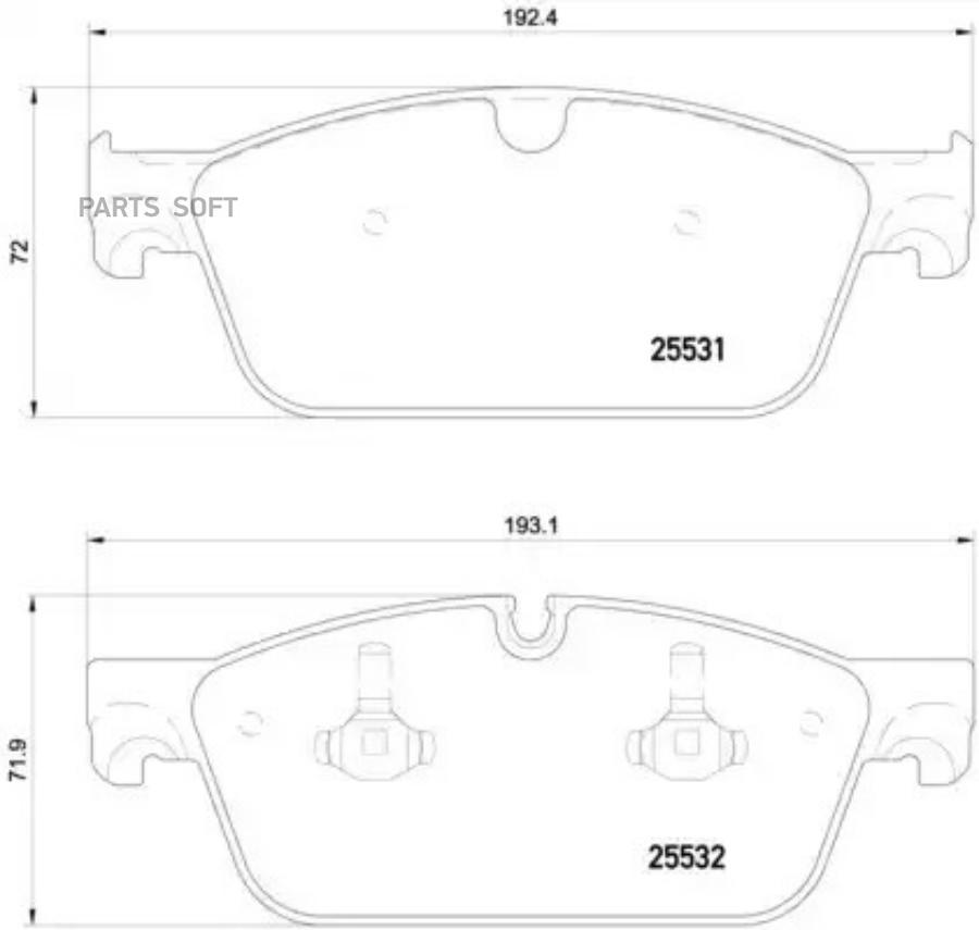 

Тормозные колодки brembo P50112