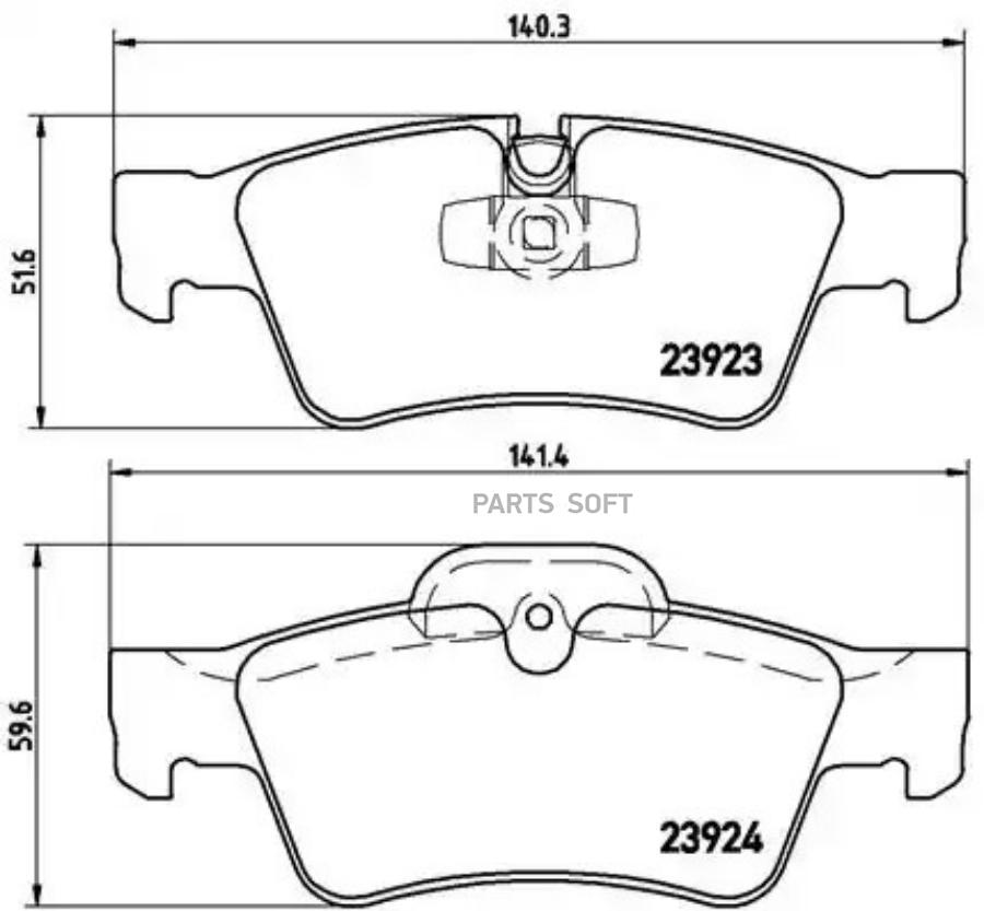 

Тормозные колодки brembo P50064