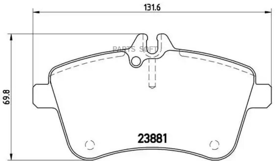

Тормозные колодки brembo P50057