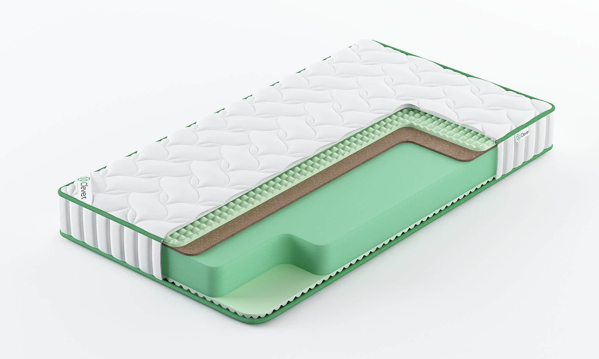 

Матрас Clever Action Hard 80x215, Белый, CLEVER ACTION HARD