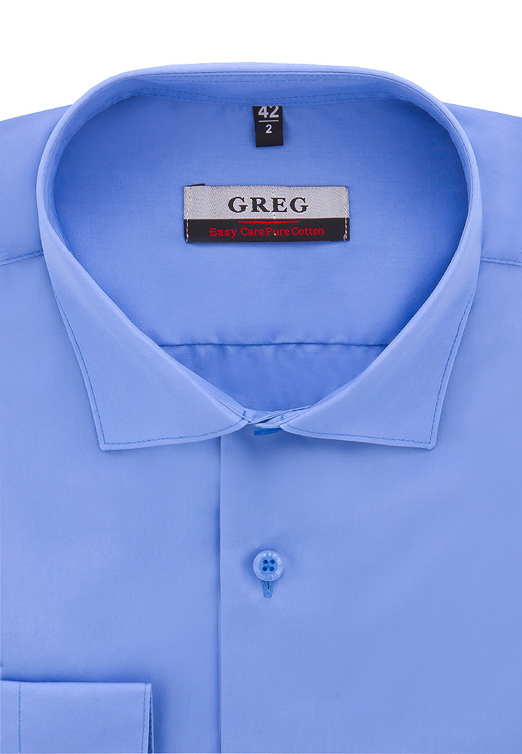 

Рубашка мужская Greg 01-00014754 голубая 44, Голубой, 01-00014754