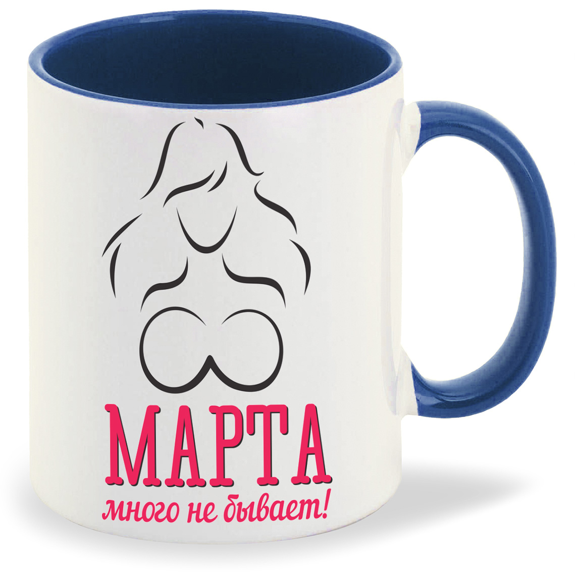 

Кружка CoolPodarok 8 марта много не бывает, 8 марта много не бывает