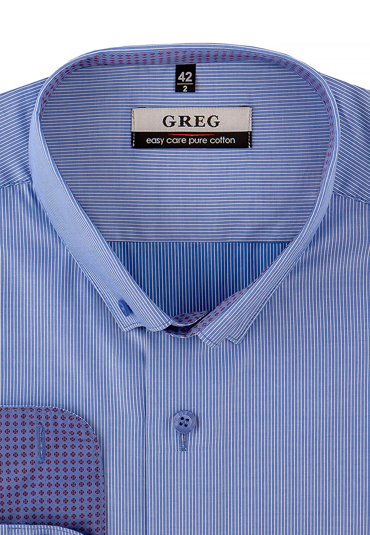 

Рубашка мужская Greg 01-00001861 голубая 38, Голубой, 01-00001861
