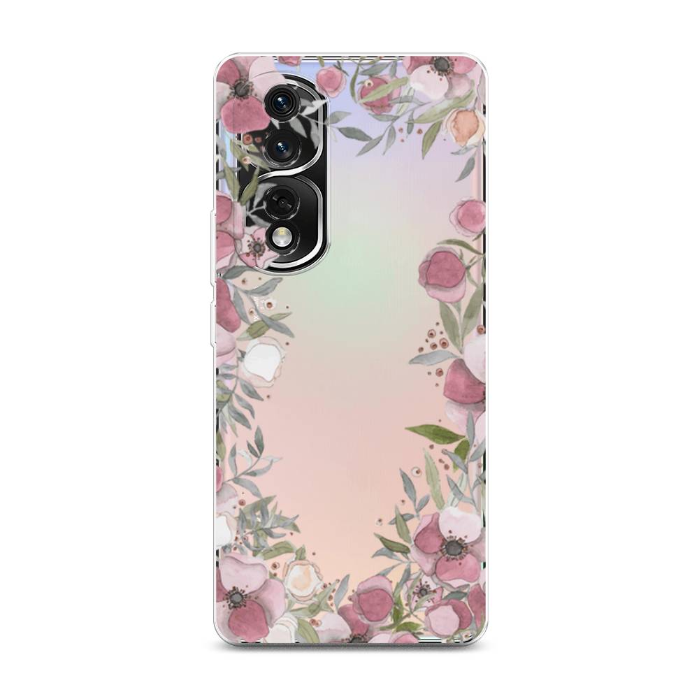 

Чехол Awog на Honor 80 Pro "Розовая цветочная рамка", Розовый;зеленый, 6120450-8