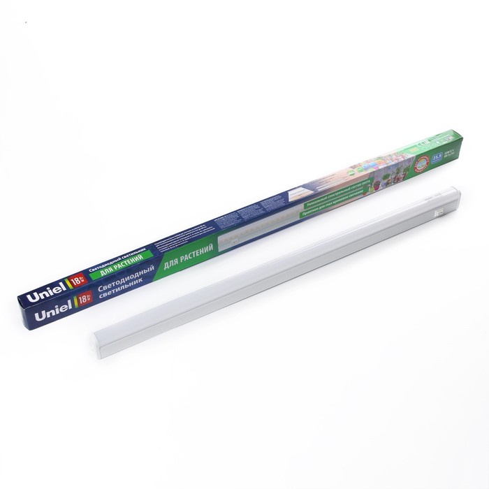 

Фитосветильник светодиодный Uniel, 18 Вт, 560 мм, IP40, 220В, полноспектр., с выкл., матов