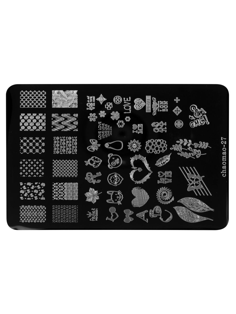 

Трафарет для стемпинга 9,5x14,5см 37 irisk professional 4680379262771, Черный, IR-4680379262771