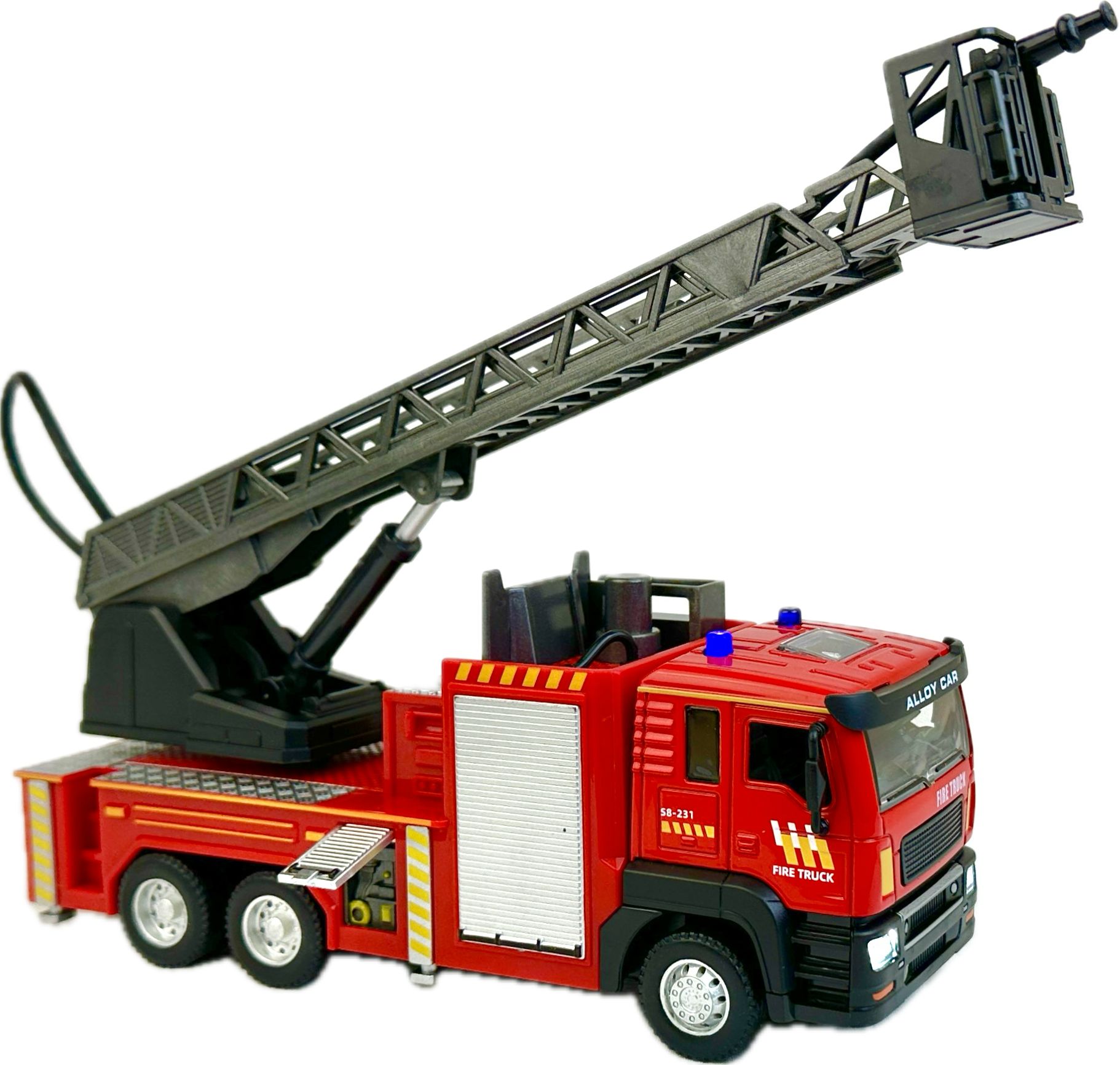 Инерционная пожарная машина Play Smart 1 43 откидная металлическая кабина play smart машина инерционная бензовоз a532 h36011