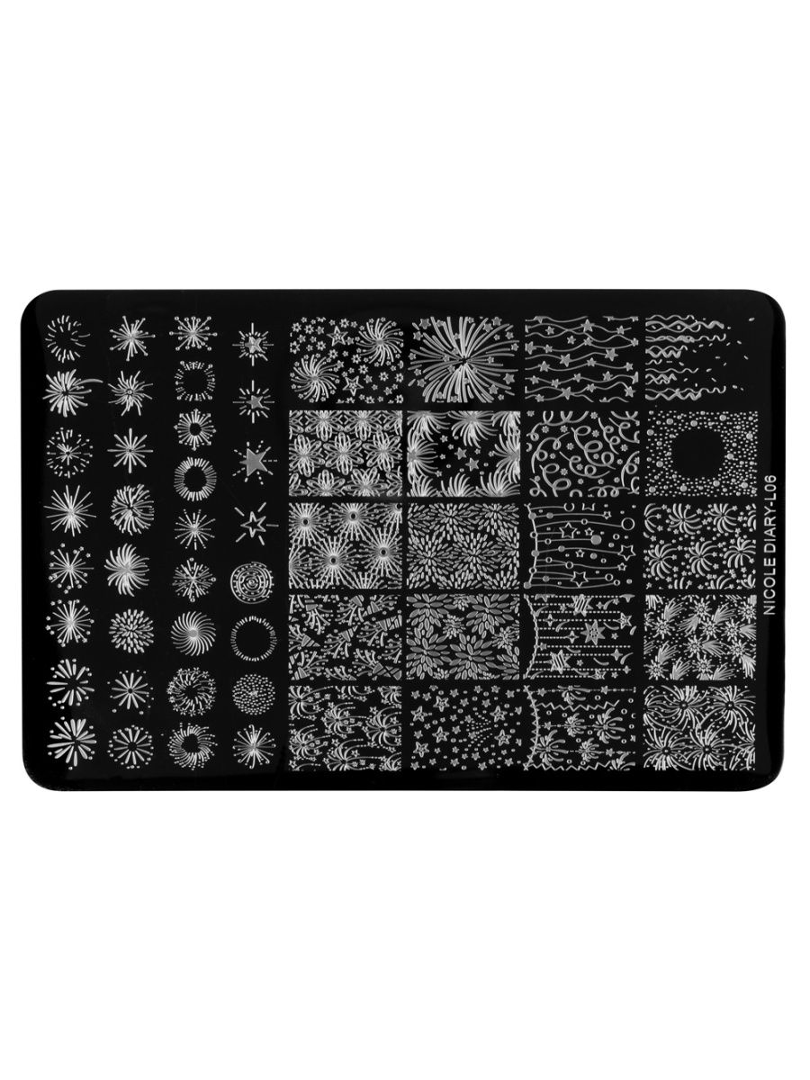 

Трафарет для стемпинга 9,5x14,5см 24 irisk professional 4680379262641, Черный, IR-4680379262641