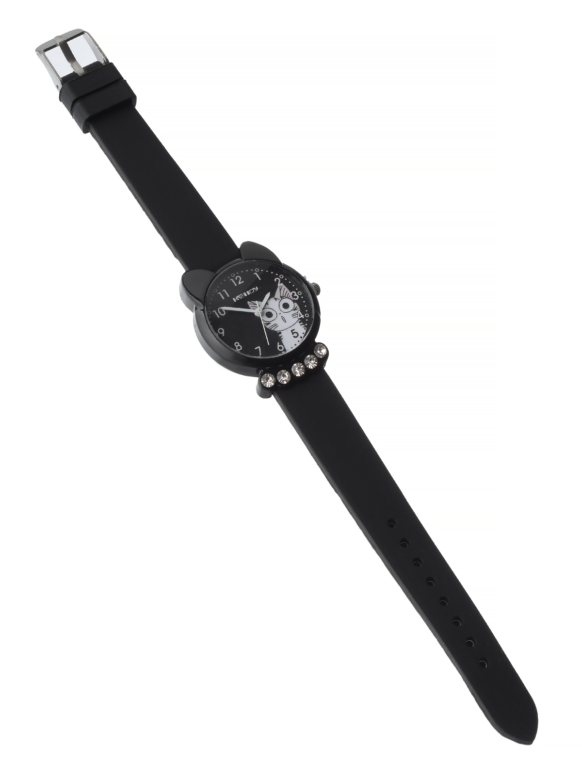 Детские наручные часы World of Accessories 6КК с камнями, для девочки, черные