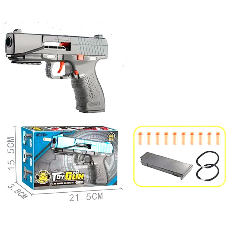 Пистолет игрушечный с мягкими пулями Bolalar 003 146309 пистолет игрушечный zecong toys blazestorm с мягкими пулями на батарейках zc7033