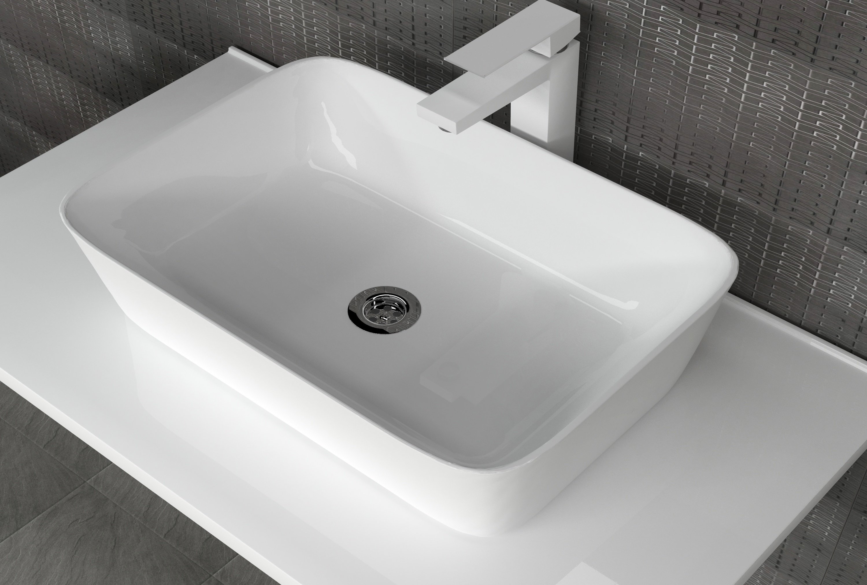 Раковина в ванную Aqua Trends Марио 470x320 накладная белая кпб марио серый р 2 0 сп 4 нав