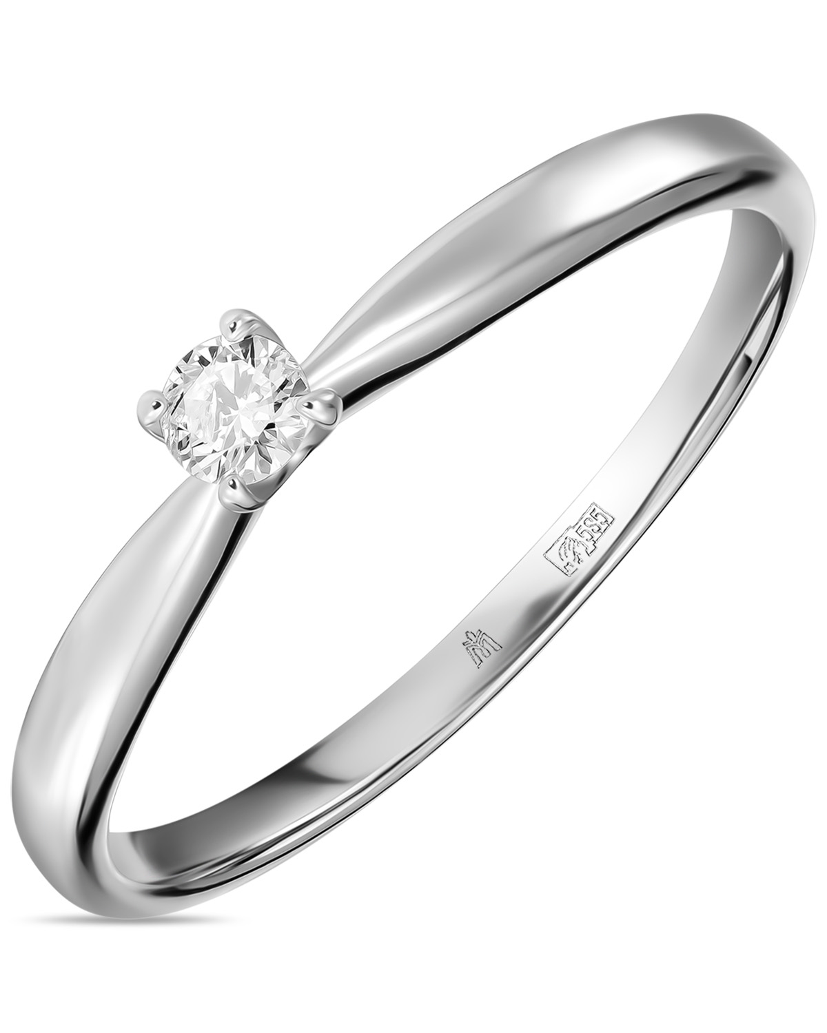 Кольцо из золота р.15,5 MIUZ Diamonds (Московский ювелирный завод) R01-SP35-010, бриллиант