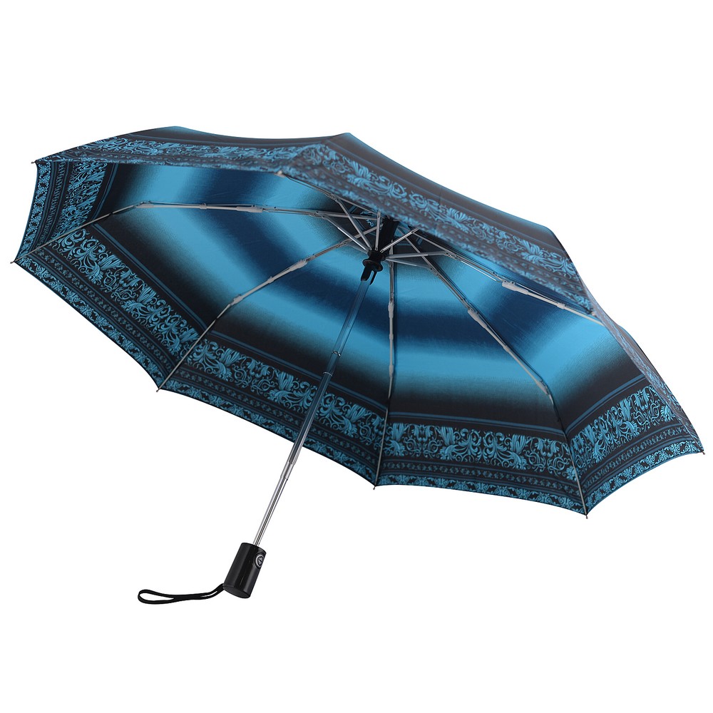 Зонт складной унисекс полуавтоматический ДомРан Градиент орнамент разноцветный