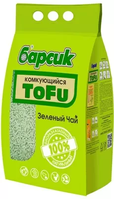 Наполнитель Барсик TOFU, зеленый чай, 4,54 л