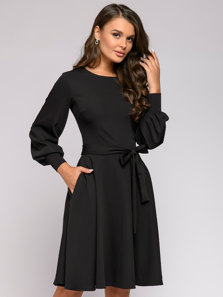 

Платье женское 1001dress 0102201BK черное 48, Черный, 0102201BK