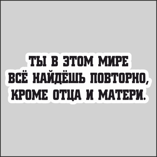 

Наклейка Наклейки за Копейки Ты в этом мире всё найд 20х7см, НННWB-41