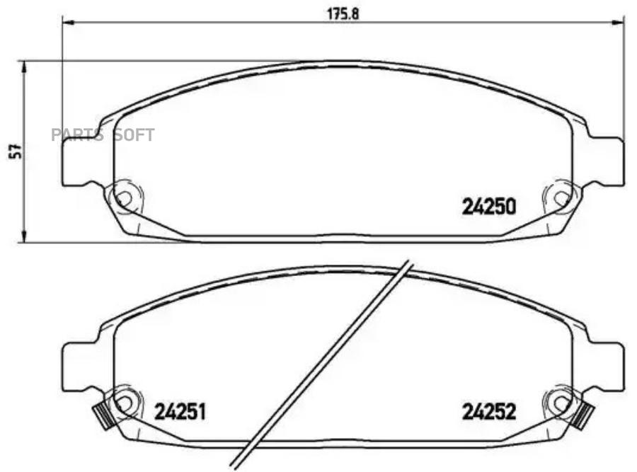 

Тормозные колодки brembo P37010