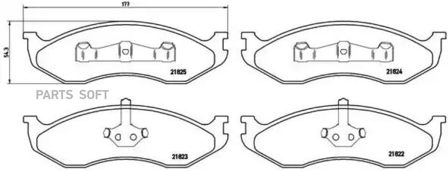 Тормозные колодки brembo P37004