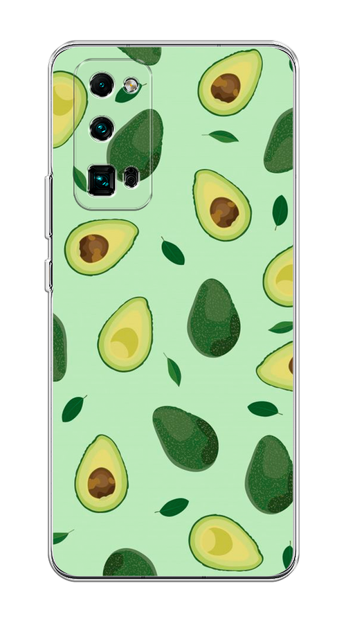 

Чехол на Honor 30 Pro Plus "Blue avocado", Коричневый;зеленый, 612250-1