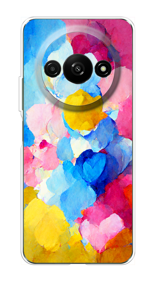

Чехол на Redmi A3 "Яркие пятна", Синий;голубой;желтый;розовый, 321250-1