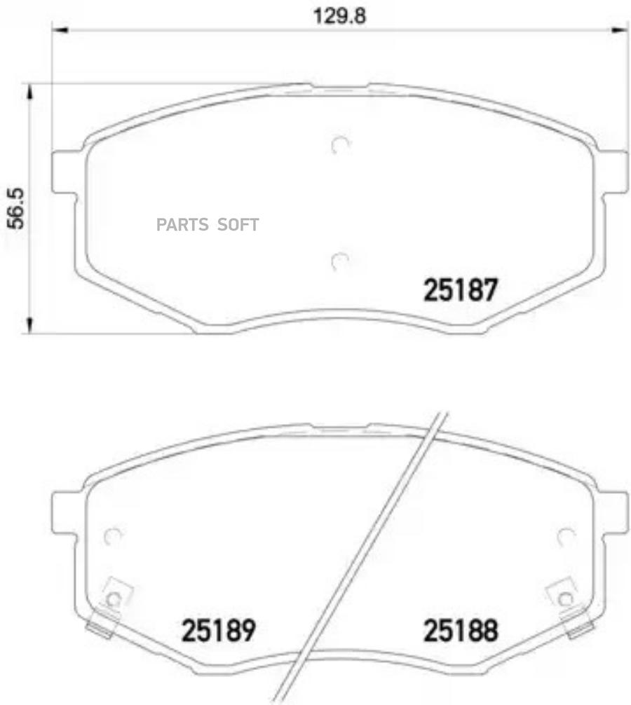 

Тормозные колодки brembo P30055