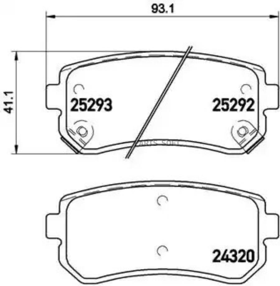 

Тормозные колодки brembo P30051