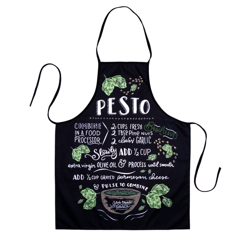 фото Фартук amaro home pesto 68х83 см, чёрный