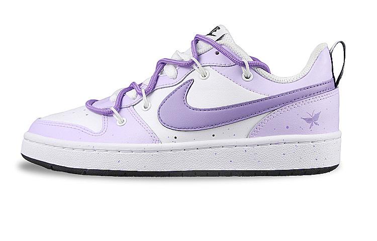 

Кеды унисекс Nike Court Borough Low2 GS белые 38.5 EU, Белый, Court Borough Low2 GS