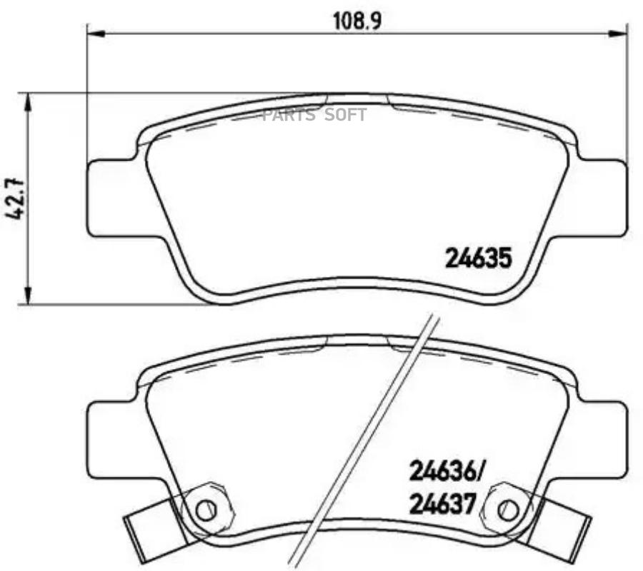 

Тормозные колодки brembo P28046