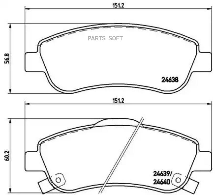

Тормозные колодки brembo P28045