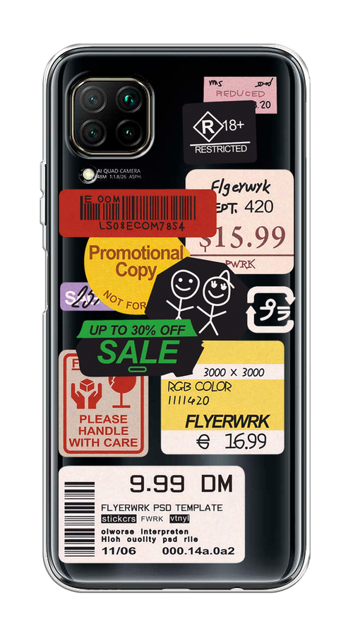 

Чехол на Huawei P40 Lite/Nova 6 SE/Nova 7i "Коллаж из наклеек", Красный;желтый;зеленый;белый, 611650-1