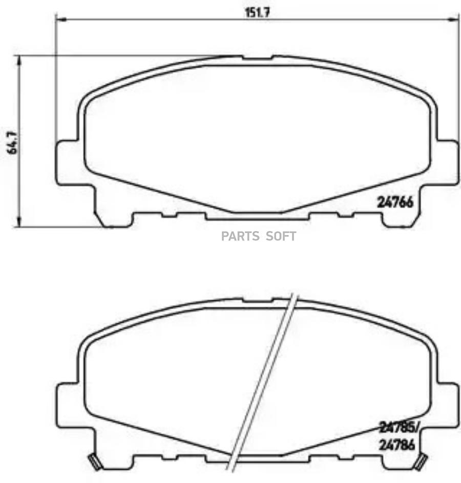 

Тормозные колодки brembo P28043