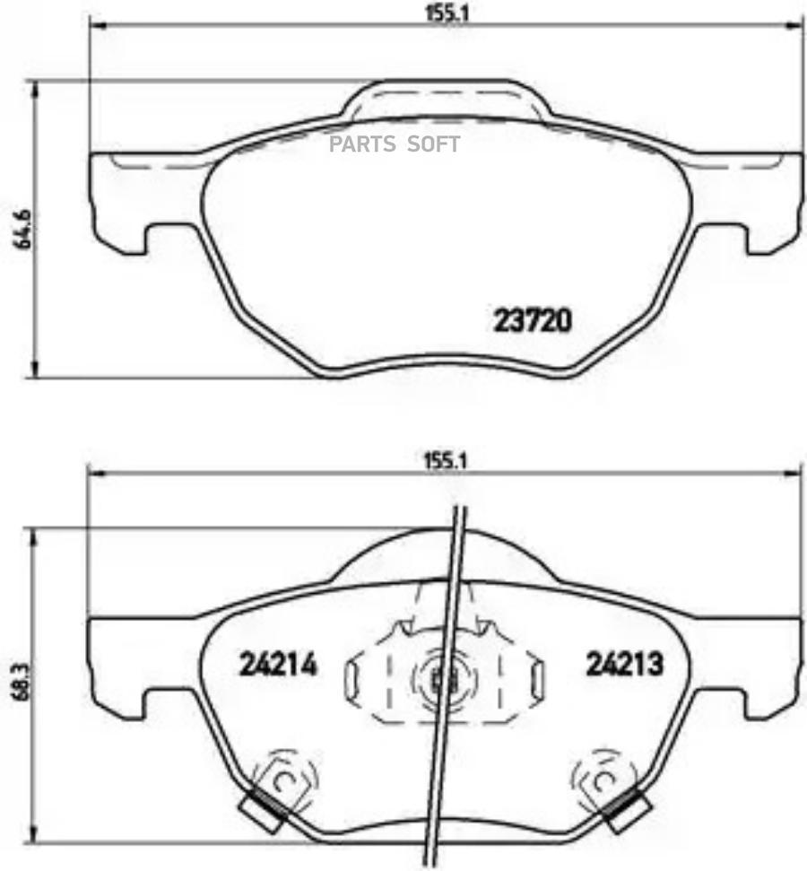 

Тормозные колодки brembo P28036