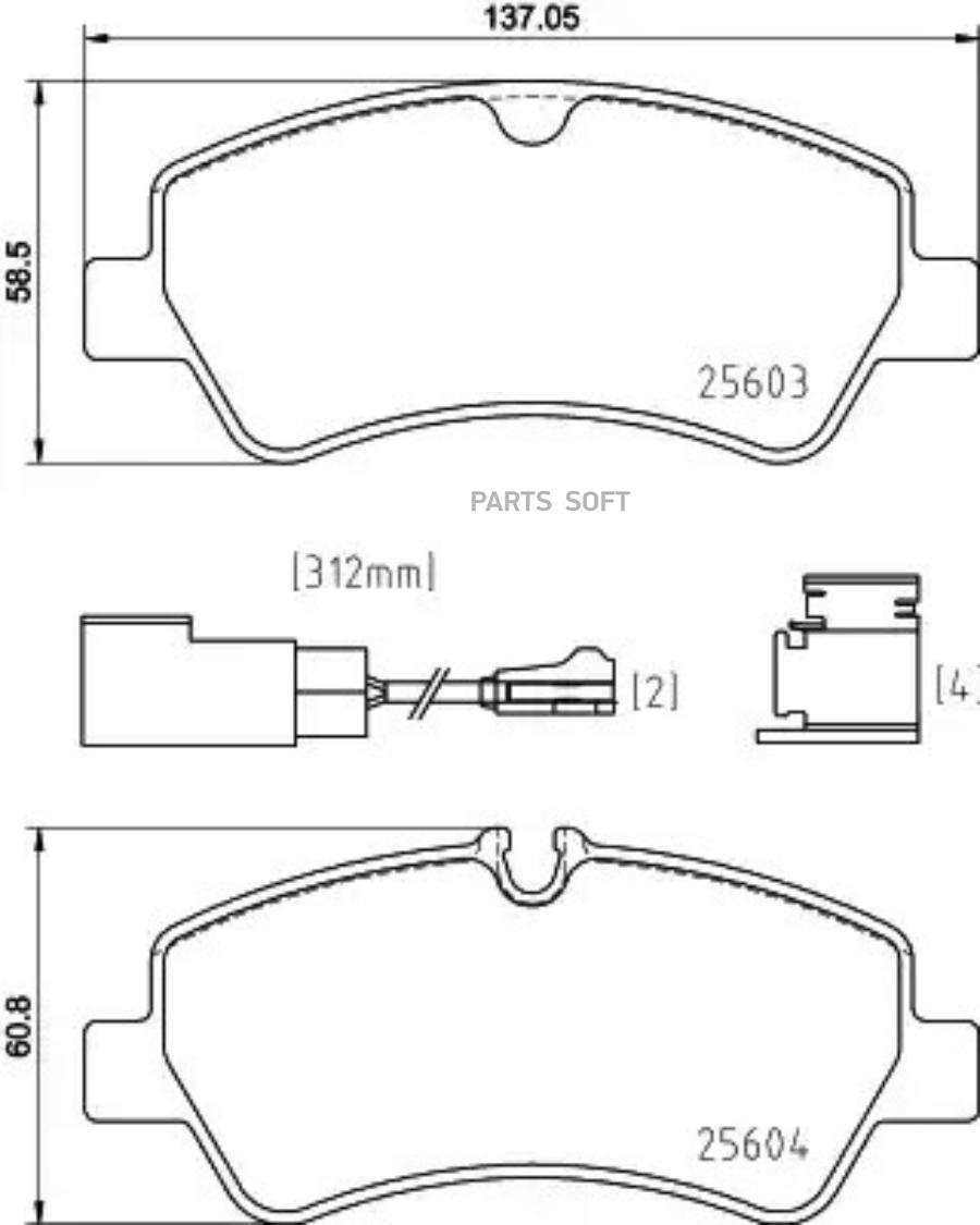 

Тормозные колодки brembo P24187