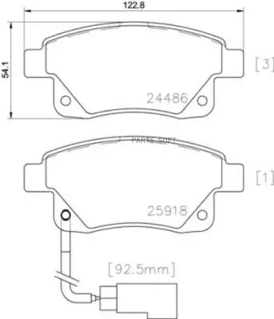 

Тормозные колодки brembo P24066