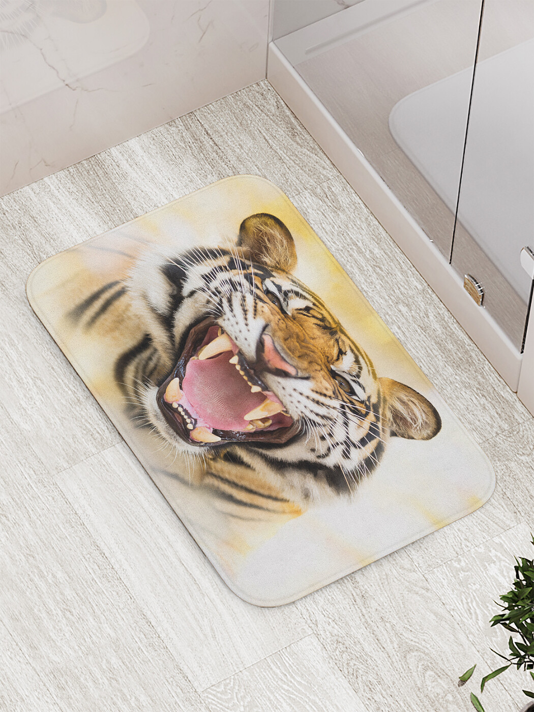 

Коврик противоскользящий JoyArty "Яростный рык" для ванной, сауны, бассейна, 77х52 см, Яростный рык