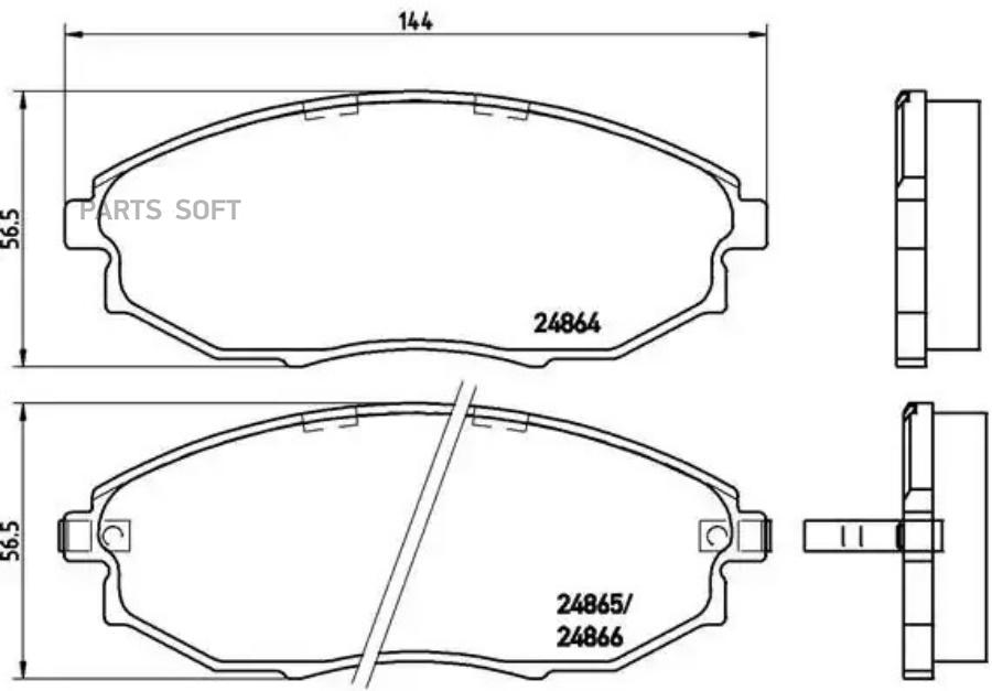 

Тормозные колодки brembo P10007