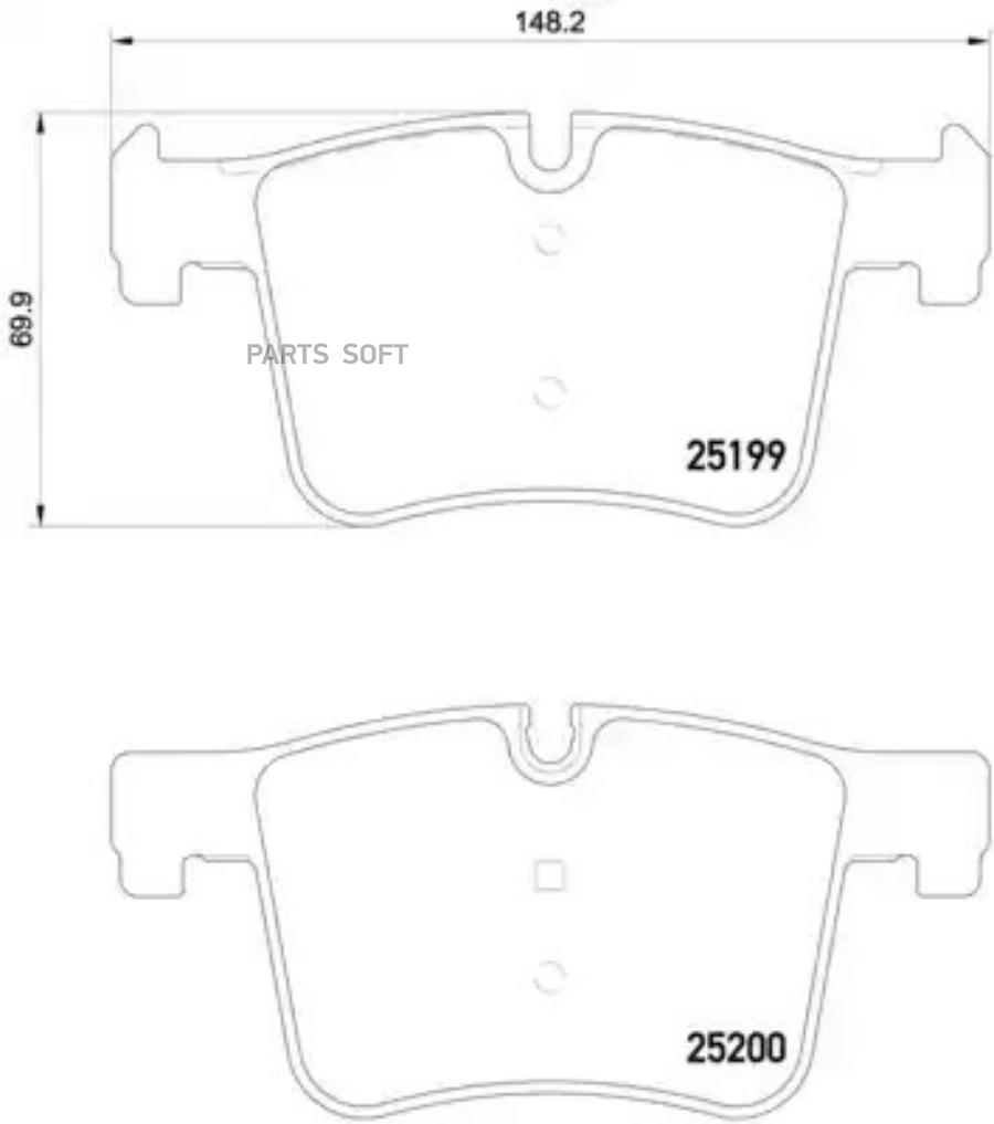 

Тормозные колодки brembo P06075