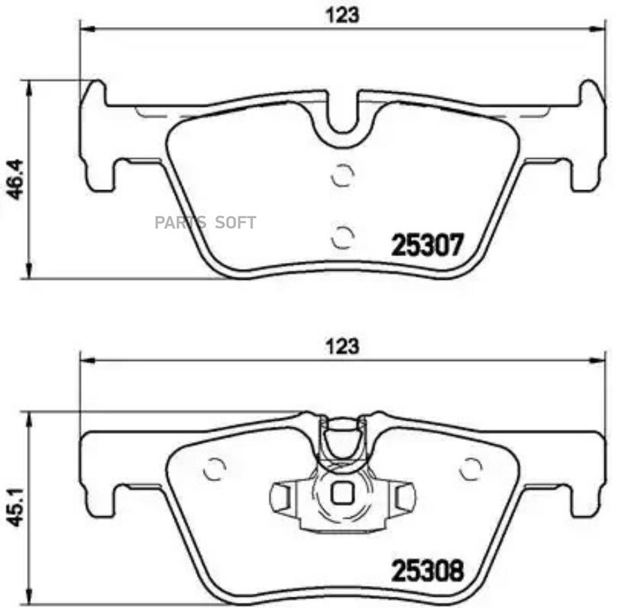 

Тормозные колодки brembo P06071