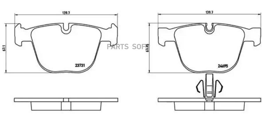 

Тормозные колодки brembo P06053