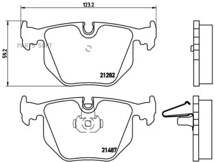 

Тормозные колодки brembo P06020