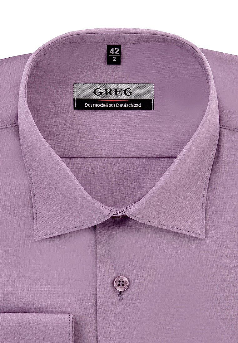 

Рубашка мужская Greg 01-00009770 фиолетовая 38, Фиолетовый, 01-00009770