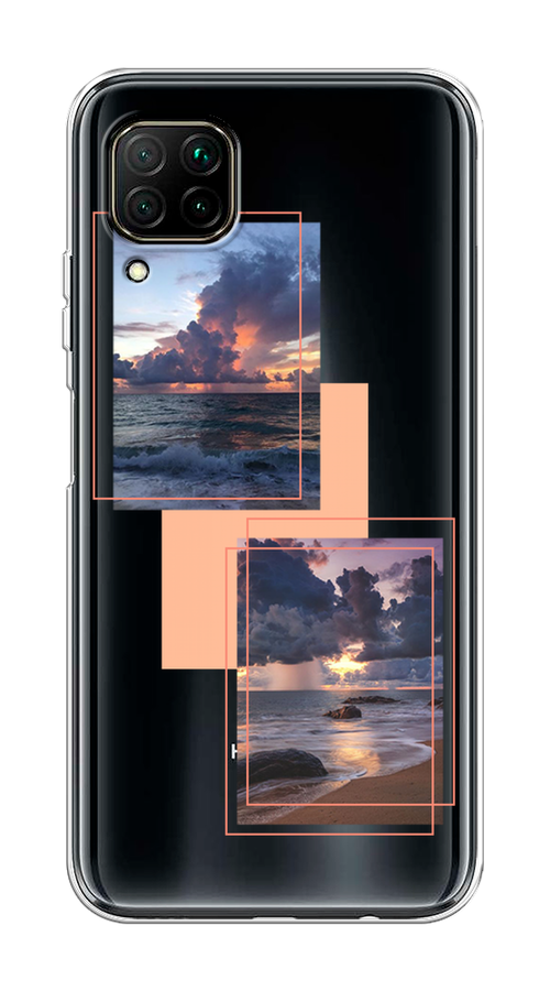 

Чехол на Huawei P40 Lite/Nova 6 SE/Nova 7i "Sky collage", Розовый;прозрачный;синий, 611650-1