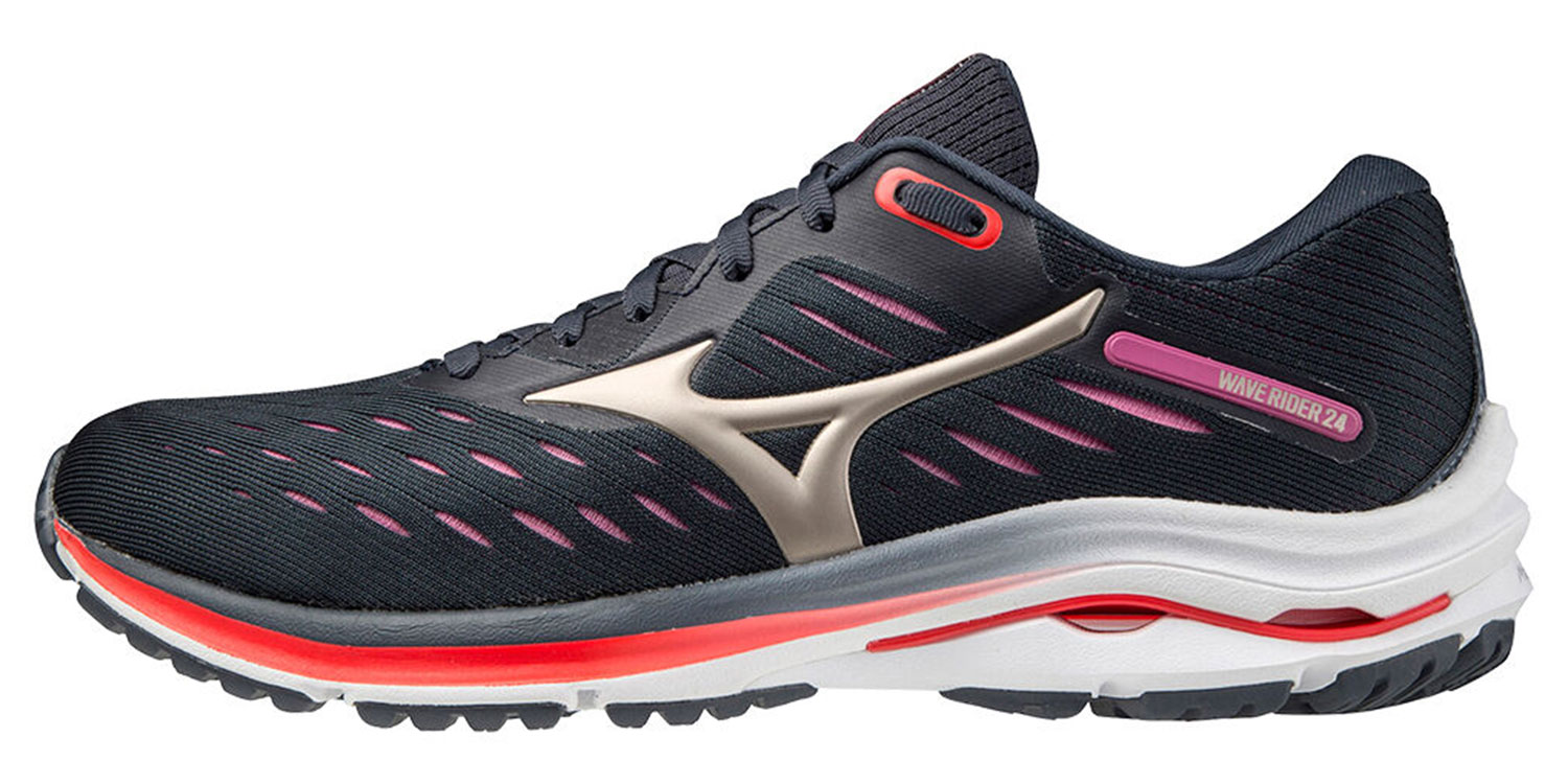 фото Кроссовки женские mizuno wave rider 24 w черные 5.5 uk