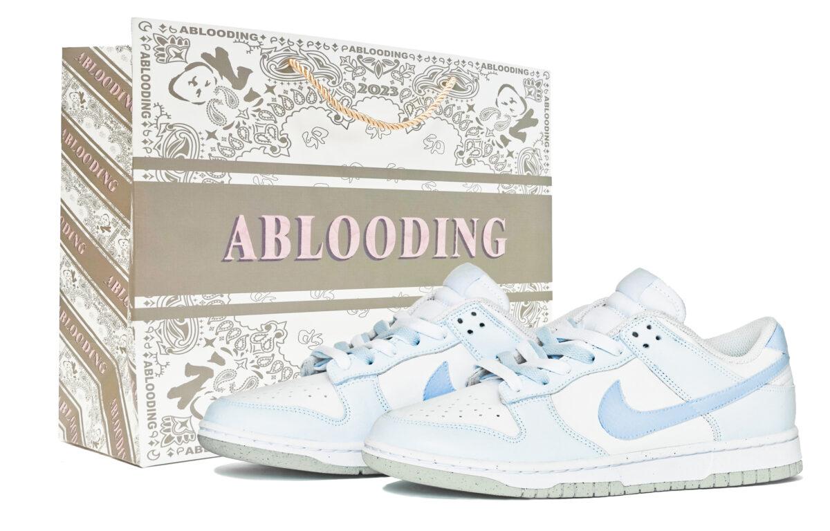 

Кеды унисекс Nike Dunk Low ABLOODING белые 40.5 EU, Белый, Dunk Low ABLOODING