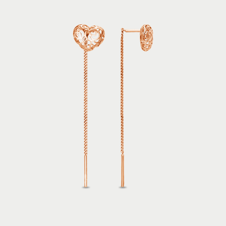 

Серьги из розового золота Династия 001312-1000, 001312-1000